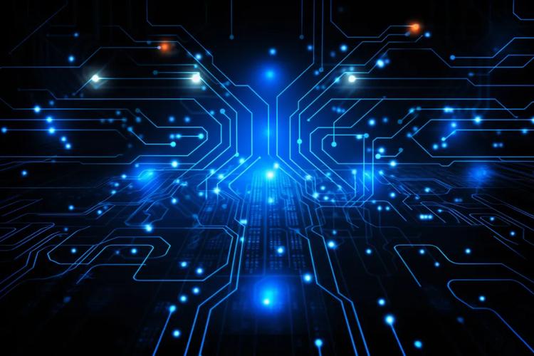 电子行业科技互联网数据芯片背景图
